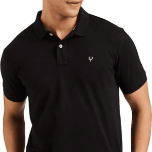 Allen Solly Men's Regular Fit Black Polo T-shirt