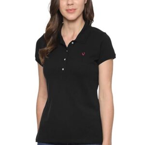 Allen Solly Women's Regular fit Black T-Shirt